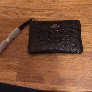 Black coach wristlet